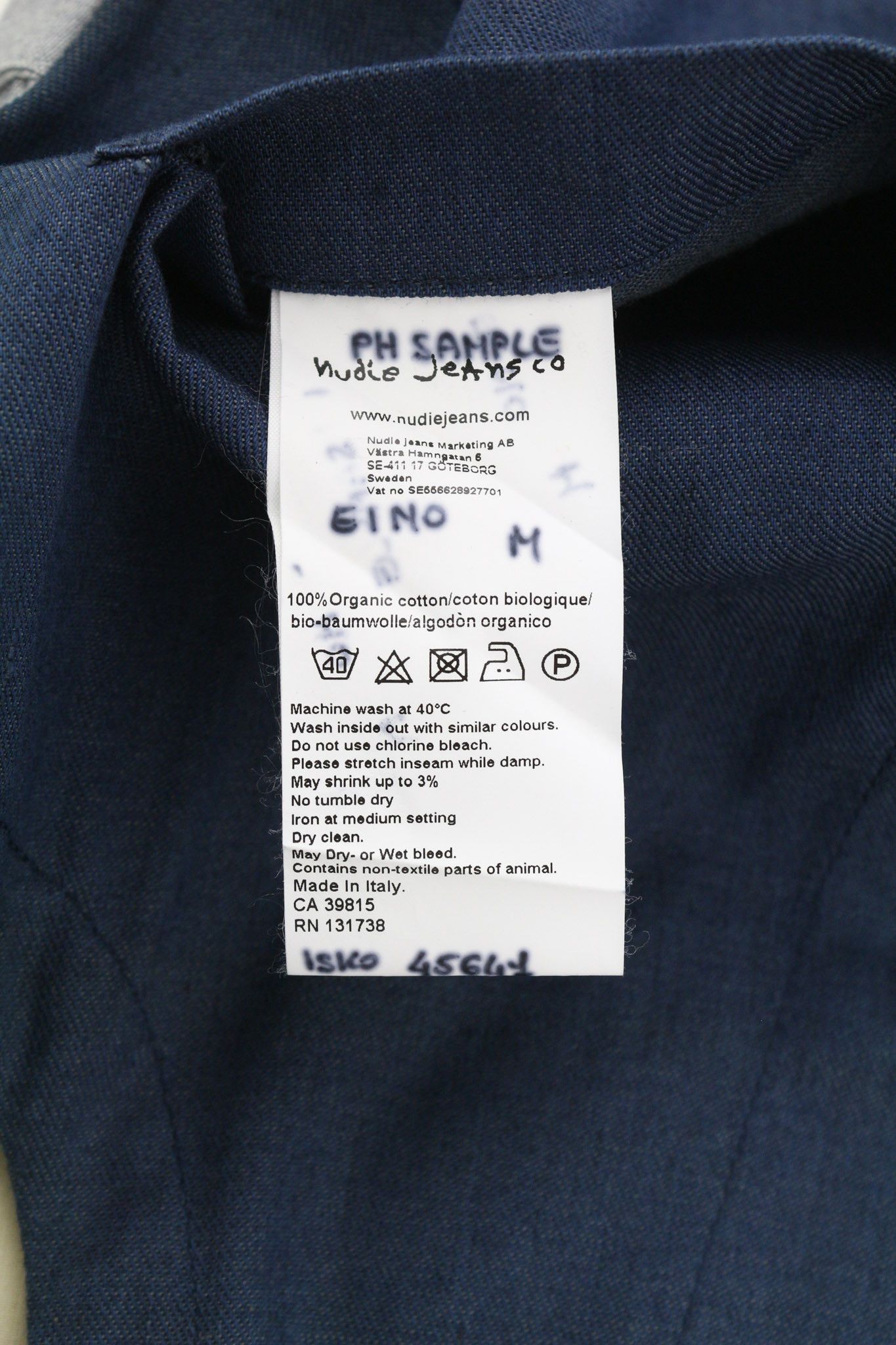 Nudie Jeans M Organic Cotton Blue Vest 80722 Size US M / EU 48-50 / 2 - 6 Thumbnail