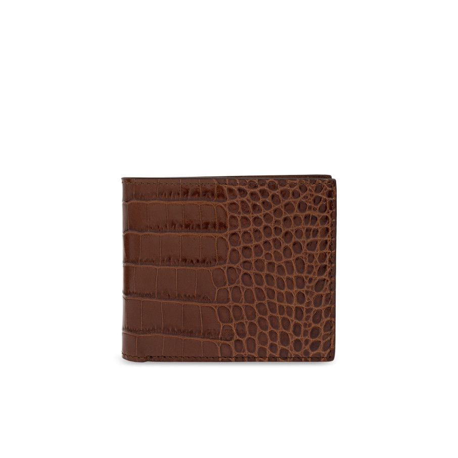 Tom Ford Brown Foldable Leather Wallet, Men's