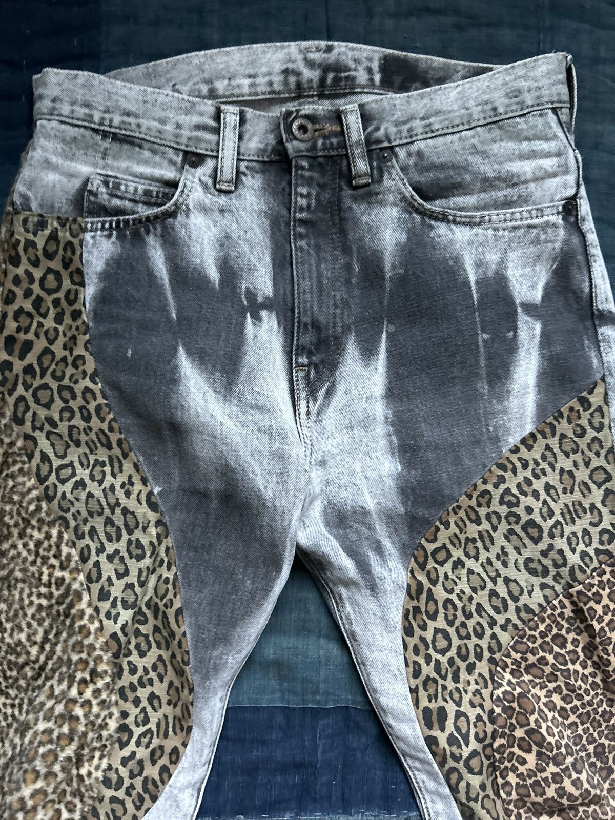 Kapital × Kapital Kountry kapital leopard patchwork black denim Size US 31 - 3 Thumbnail