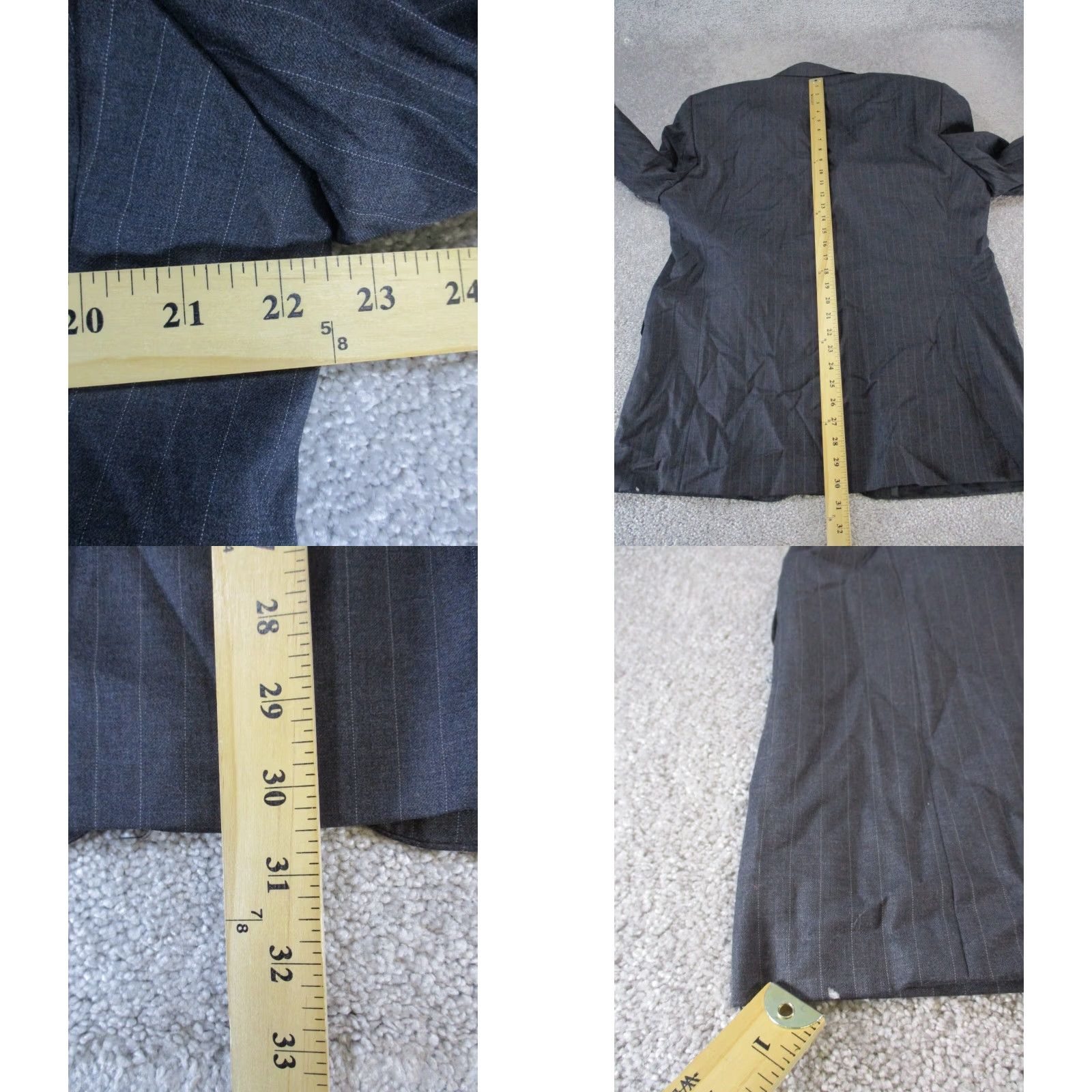 Ralph Lauren Lauren Ralph Lauren Sports Coat Blazer Mens 44 R Black Wool Size 44R - 8 Thumbnail