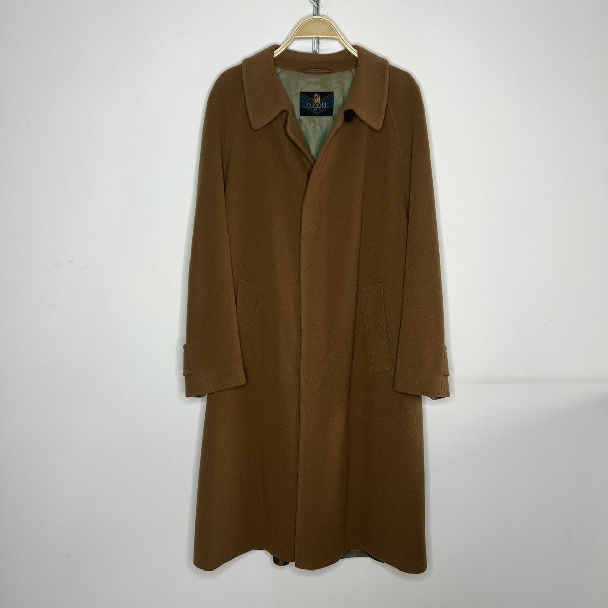 Bugatti Wool Cashmere Brown Vintage Coat Trench Bugatti 90s Size US L / EU 52-54 / 3 - 1 Thumbnail
