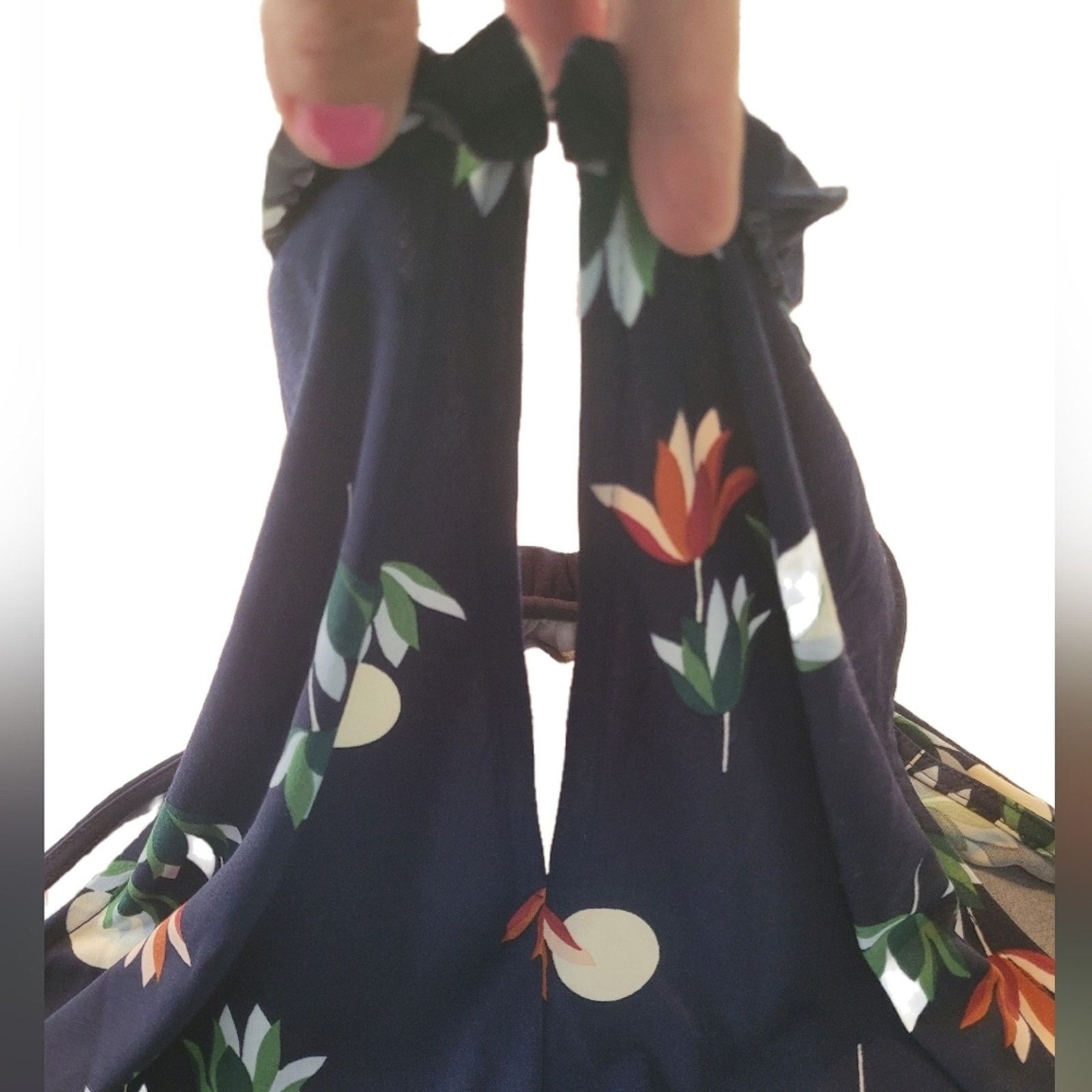 Ann Taylor Ann Taylor Navy Floral Sleeveless Top. Small Size S / US 4 / IT 40 - 4 Thumbnail