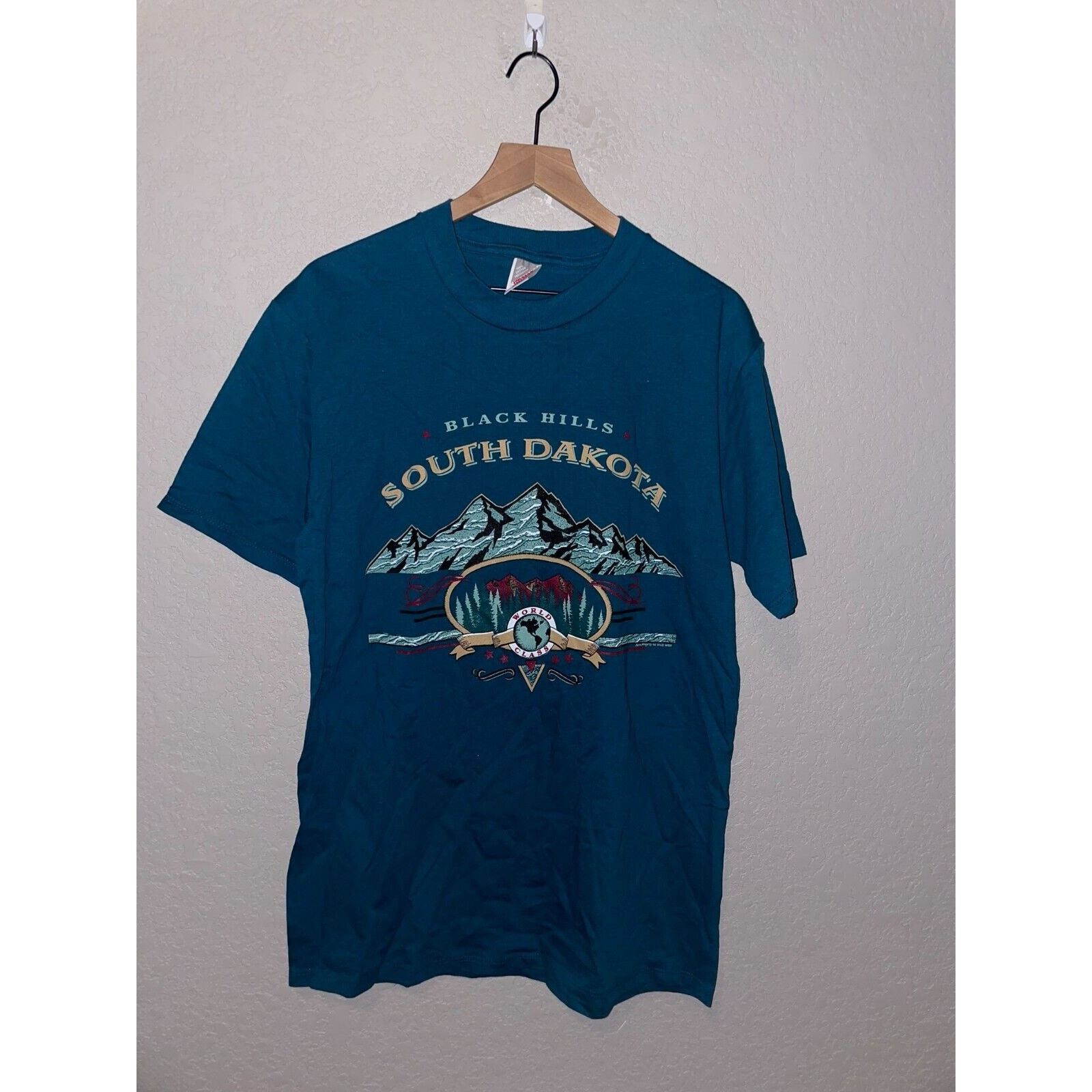 Jerzees Vintage South Dakota Shirt Black Hills Green Tee VTG 90s L Size US L / EU 52-54 / 3 - 1 Thumbnail