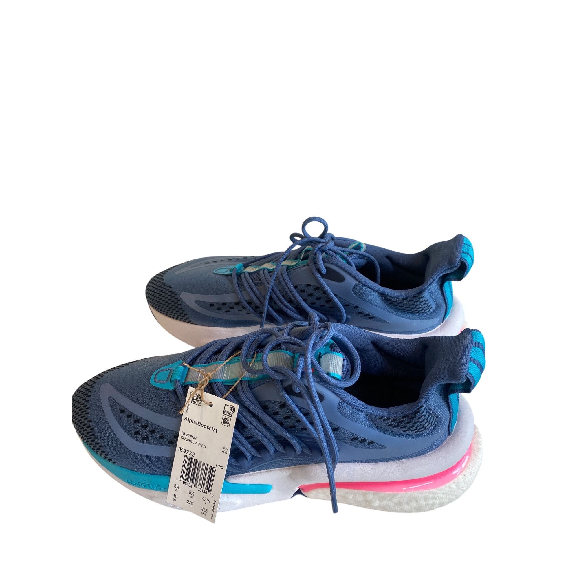 Adidas NWT Adidas AlphaBoost V1 Sneakers Women's 10 Crew Blue Lucid Size US 10 / IT 40 - 4 Thumbnail