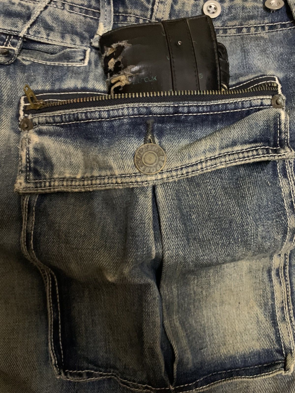 Japanese Brand Vintage Japanese Brand Mud Wash Baggy Fatigue Bush Jeans Size US 34 / EU 50 - 10 Thumbnail