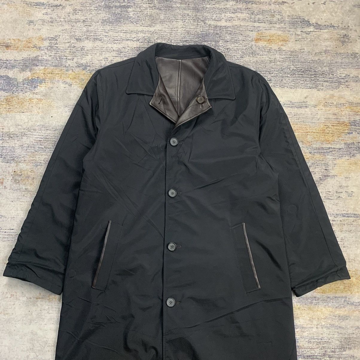 Ermenegildo Zegna Ermenegildo Zegna reversible nylon leather coat jacket Size US M / EU 48-50 / 2 - 8 Thumbnail