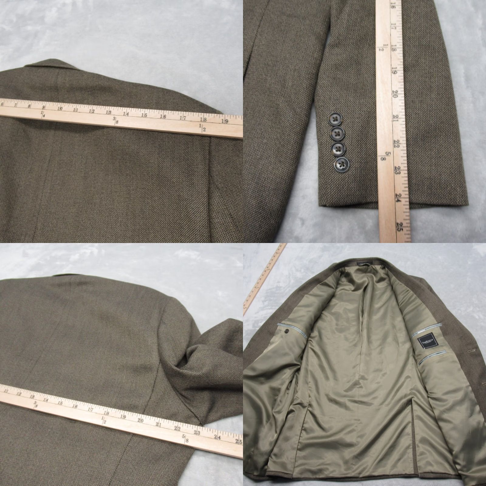 Van Heusen Van Heusen Blazer Mens 42R Dark Brown Sport Coat Pockets 2 Button 2 Vents NEW Size 42R - 8 Thumbnail