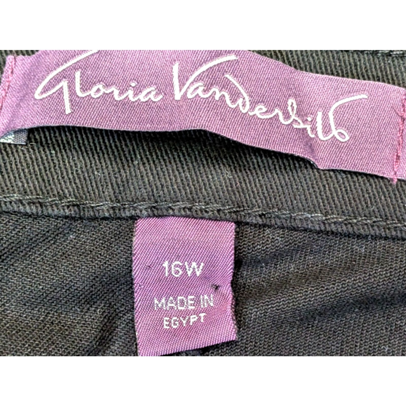 Gloria Vanderbilt VINTAGE Gloria Vanderbilt Amanda Classic Fit 16W Short Mid Rise Womens Black Jeans #120925 BL Size 38" / US 16 / IT 52 - 7 Thumbnail