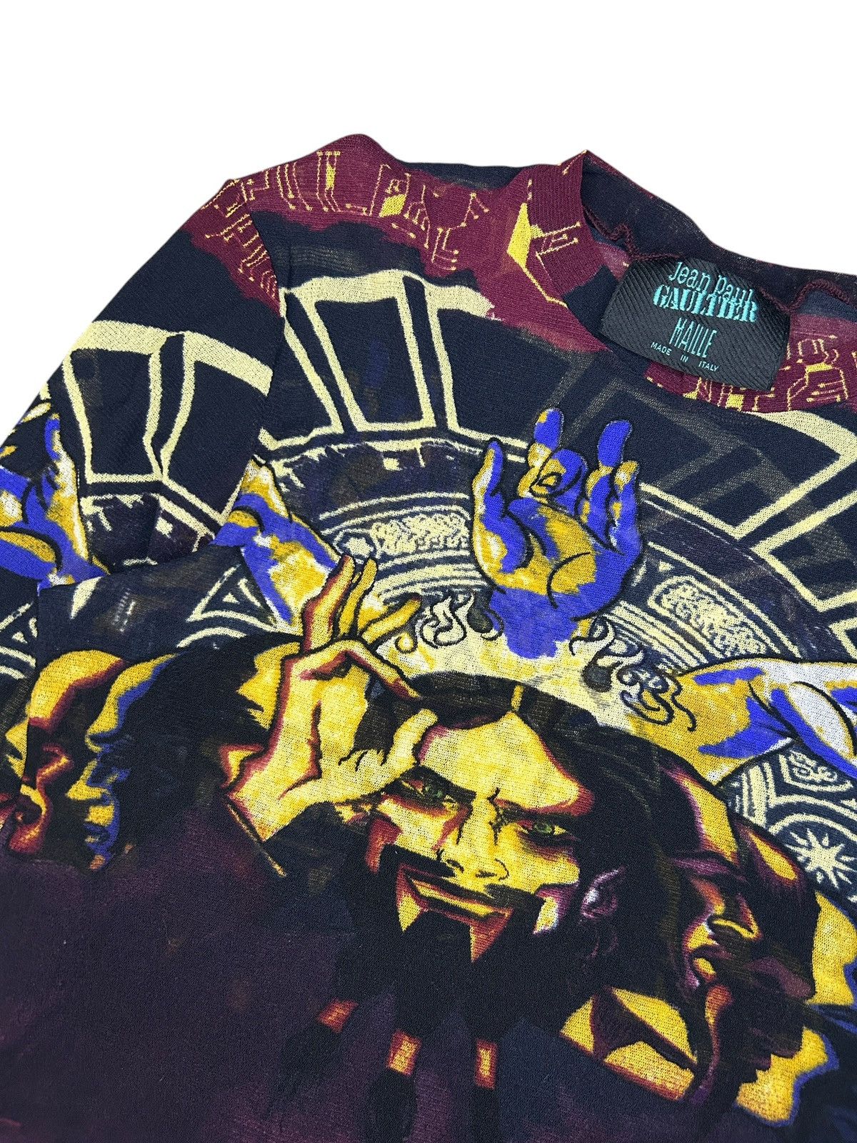 Jean Paul Gaultier F/W 95 Cyber Mesh Top Size XL / US 12-14 / IT 48-50 - 4 Thumbnail