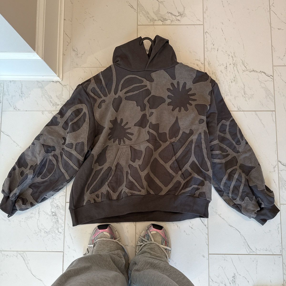 Other Black and grey floral embroider YOUNGCHICKENPOX•NEVEREEVERN Size US XL / EU 56 / 4 - 5 Thumbnail