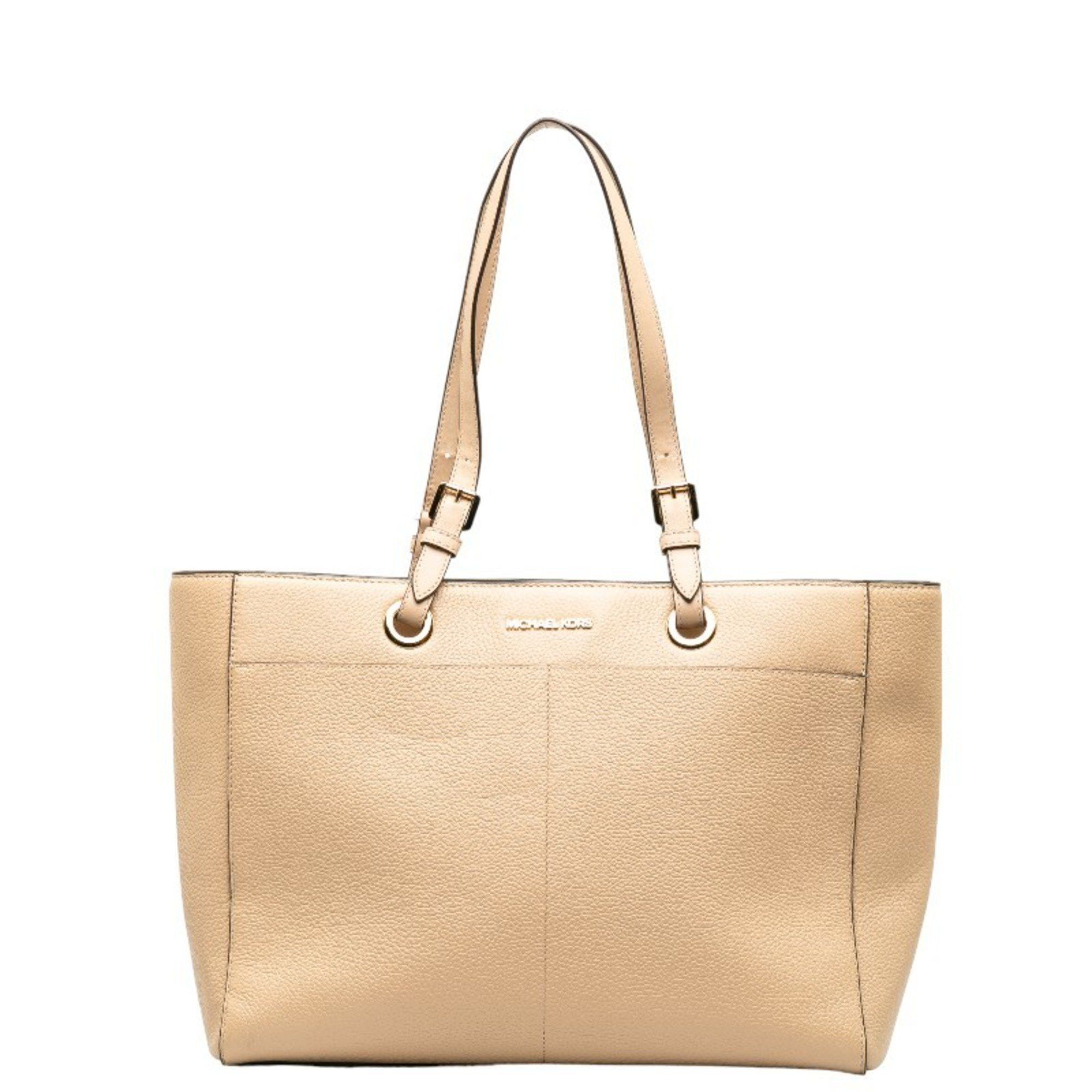Michael Kors Michael Kors Jet Set Travel logo shoulder bag tote in beige leather for women. Size ONE SIZE - 1 Thumbnail