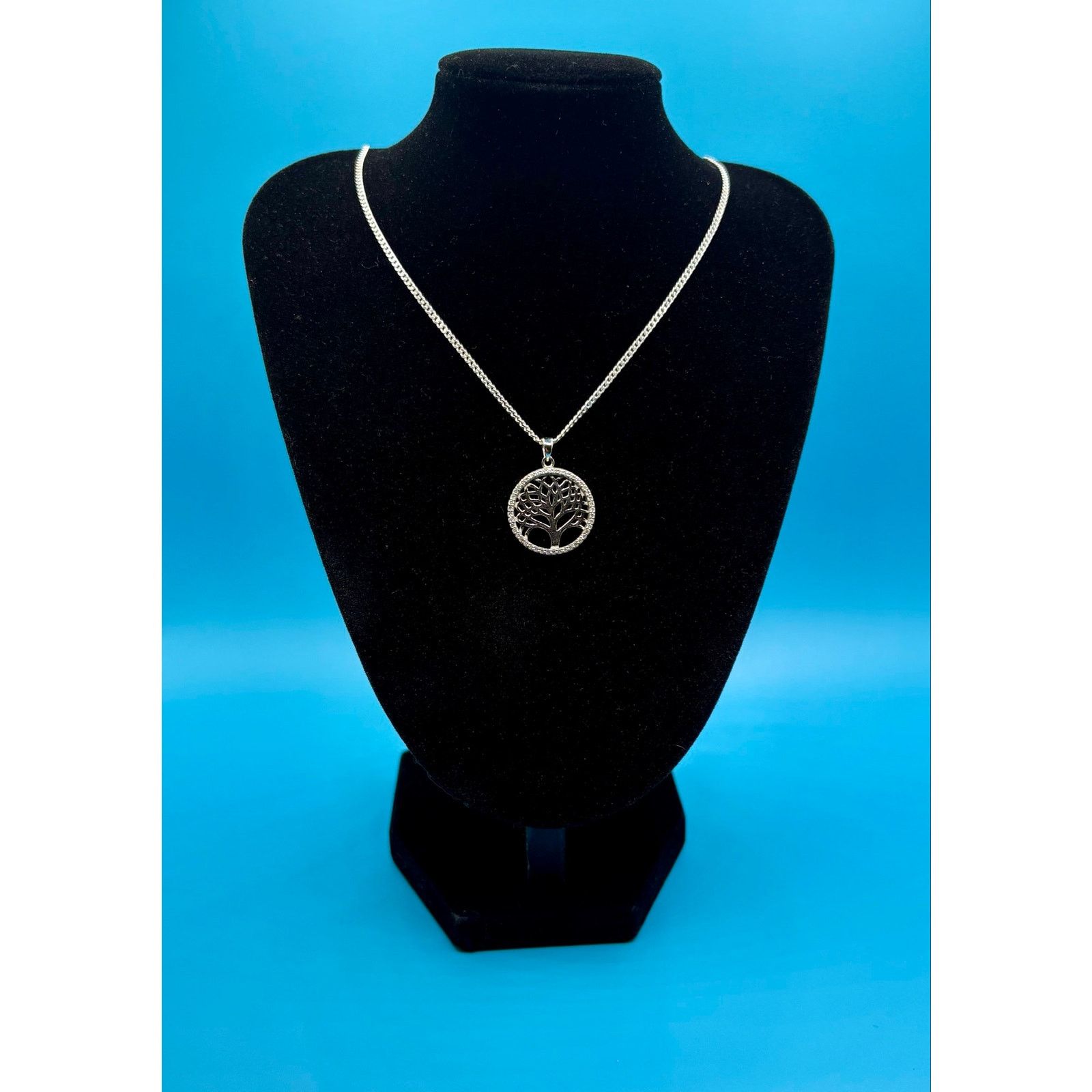 Other 925 Silver Moissanite Tree of Life Sterling Silver Necklace Size ONE SIZE - 3 Thumbnail
