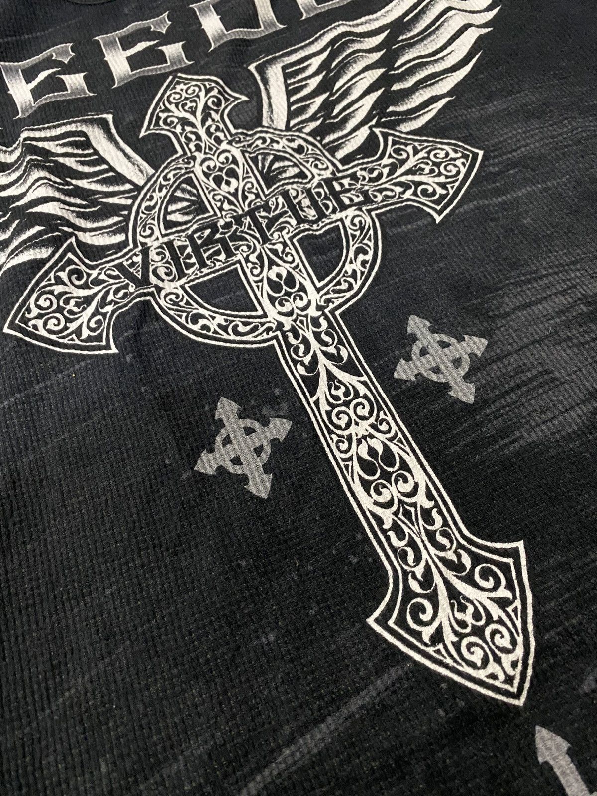 Seditionaries Rare Gothic Long-Sleeve Tee Freedom Winged Cross Rock Tee Size US M / EU 48-50 / 2 - 3 Thumbnail