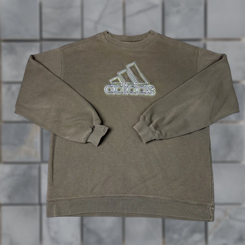 Adidas VINTAGE Adidas Sweatshirt Mens XL Gray Logo Pullover Distressed Y2K 90s Fleece Size US XL / EU 56 / 4 - 1 Thumbnail