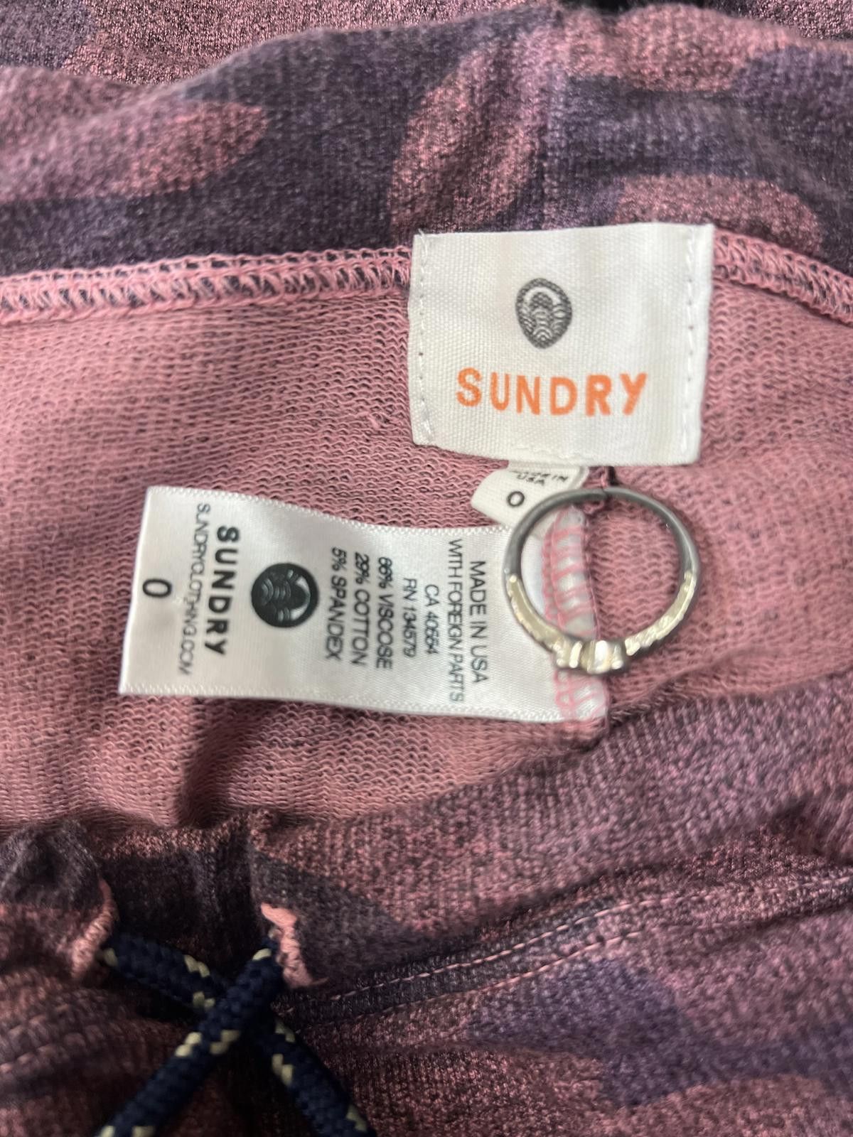 Sunday Works Sundry Women’s Camo Sweatpants Purple Camouflage Size 28" / US 6 / IT 42 - 5 Thumbnail