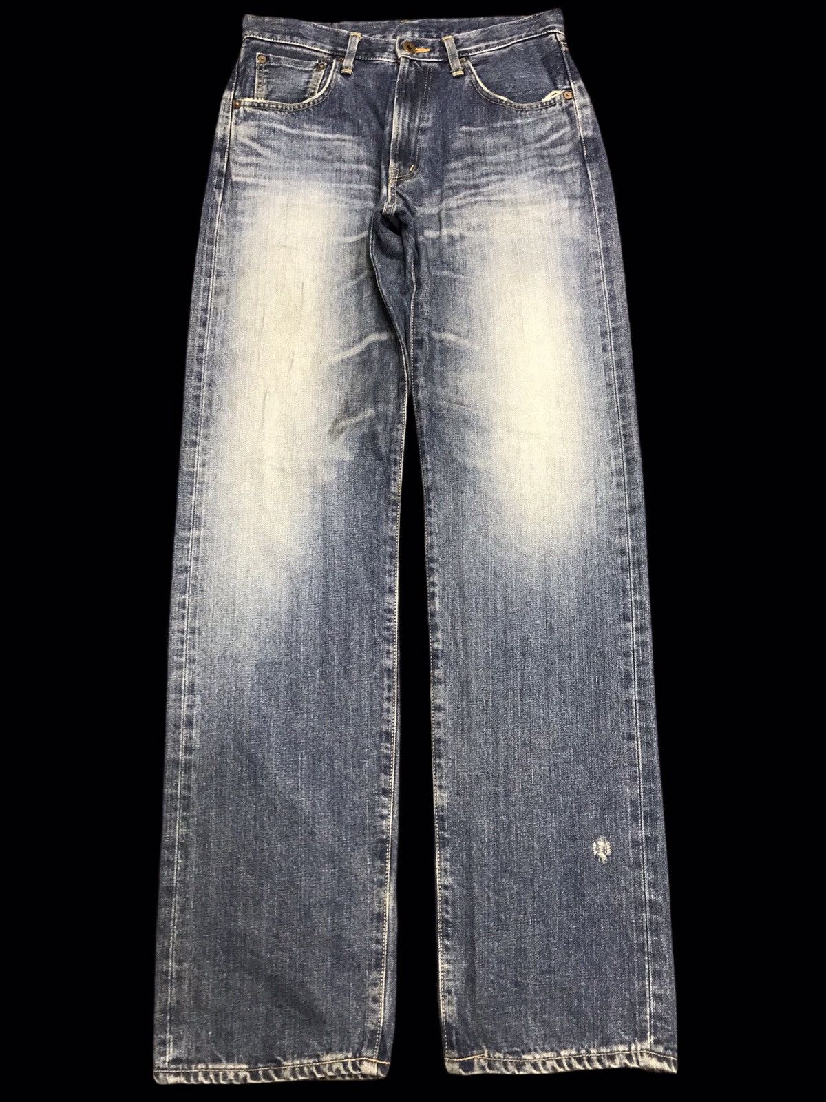 Edwin 💥WIDE💥VINTAGE EDWIN 505X SELVEDGE MINIMAL FADES DENIM F396 Size US 31 - 1 Thumbnail