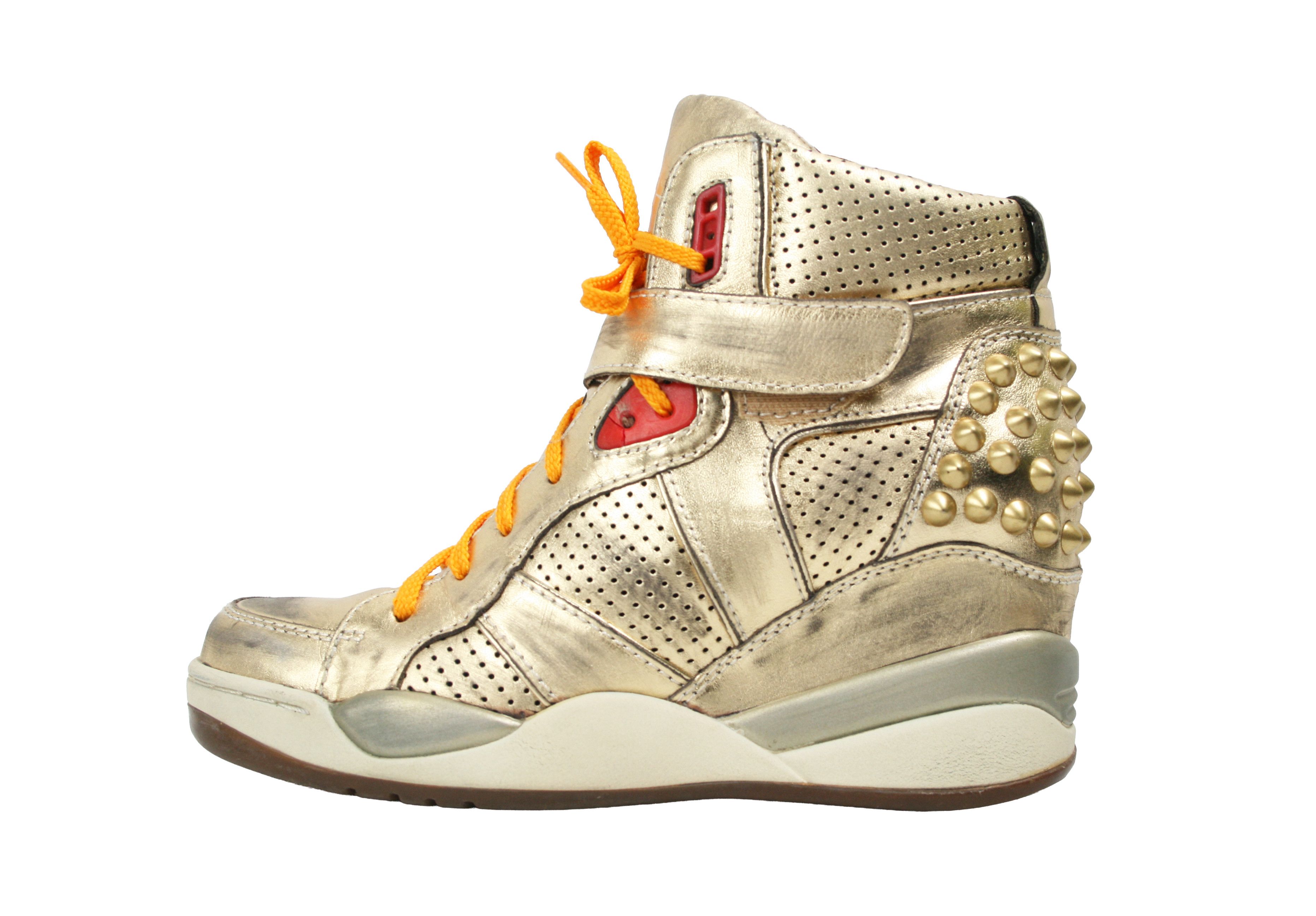 ASH Y2K Vogue Wedge Studded Leather Sneaker Size US 8 / IT 38 - 2 Thumbnail