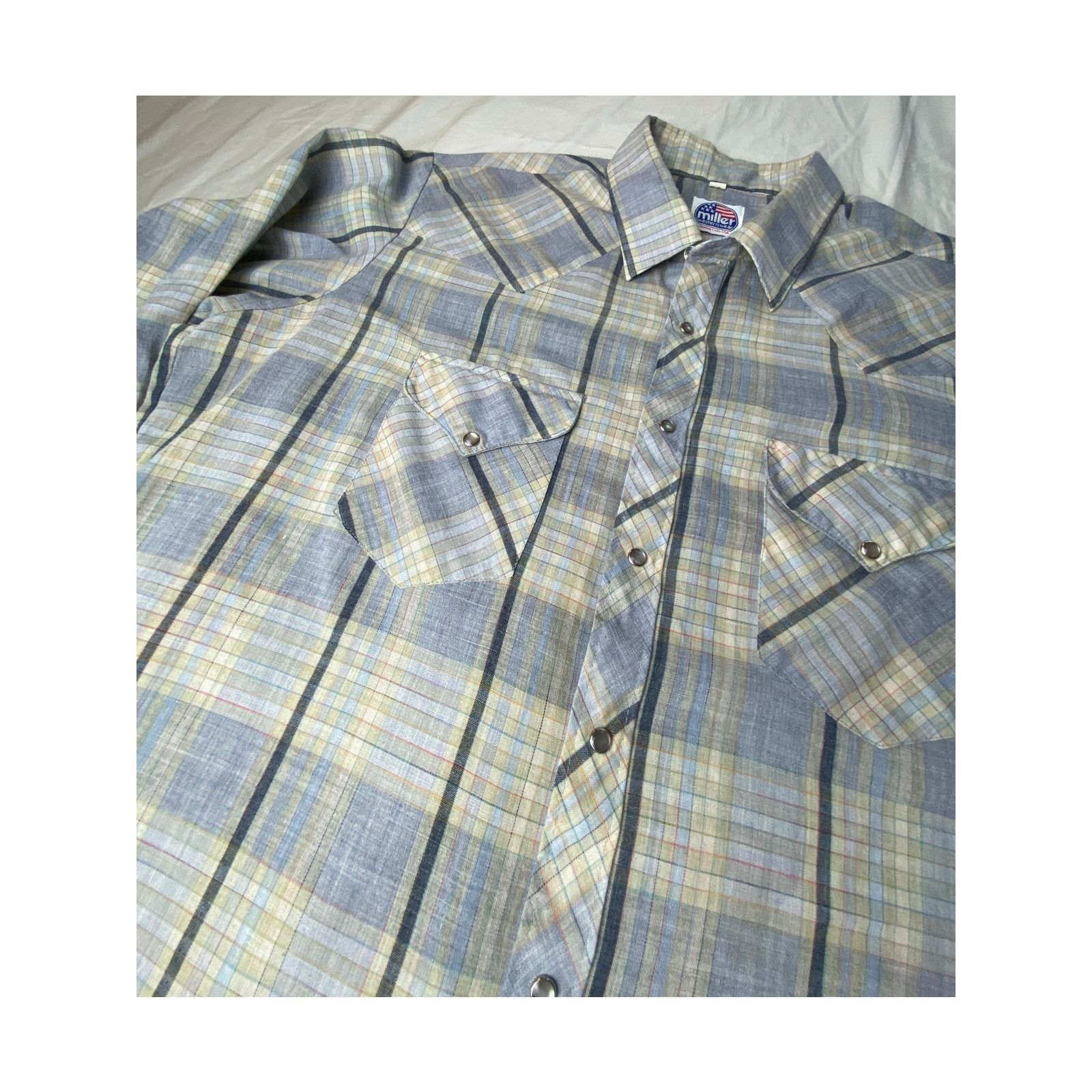 Carhartt Vintage Miller Western Wear Button up Shirt, Men 19x34 Size US XL / EU 56 / 4 - 3 Thumbnail