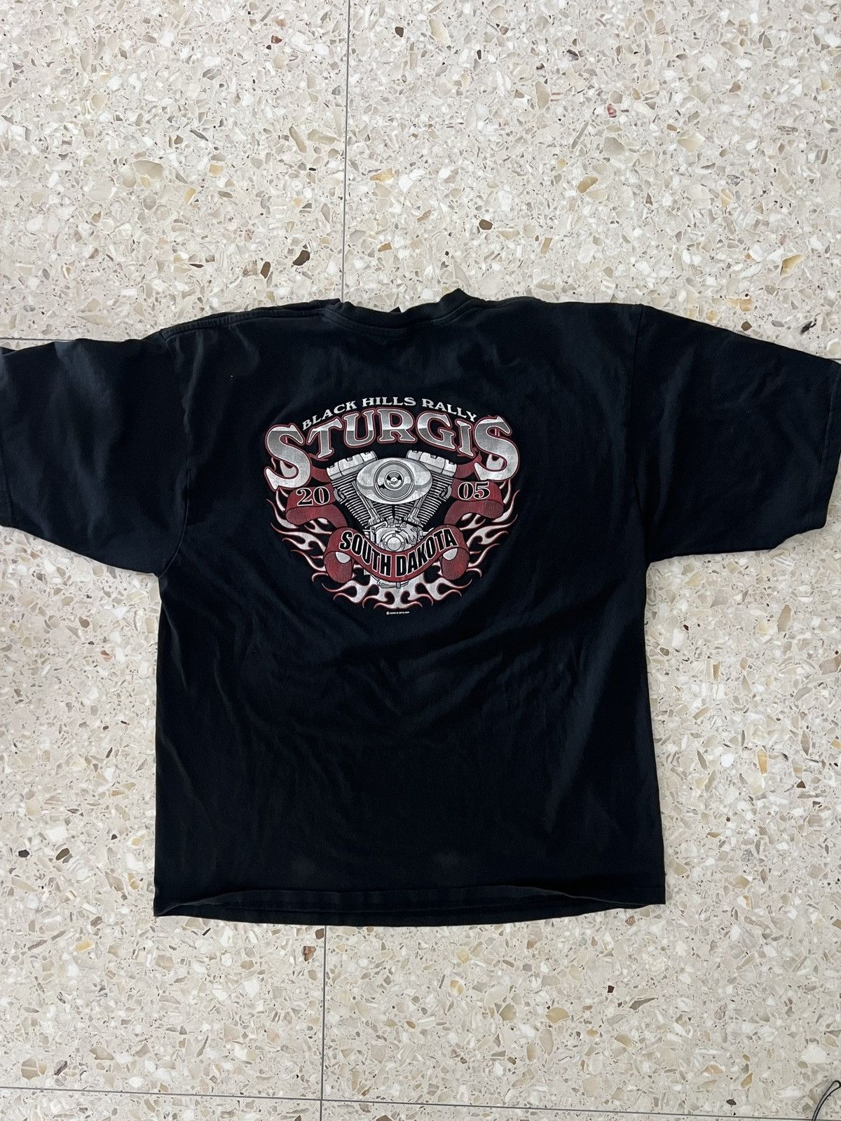 Other Sturgis Skull Twin V Motorcycle Chrome Flames Barbwire 2005 Size US XXL / EU 58 / 5 - 7 Thumbnail