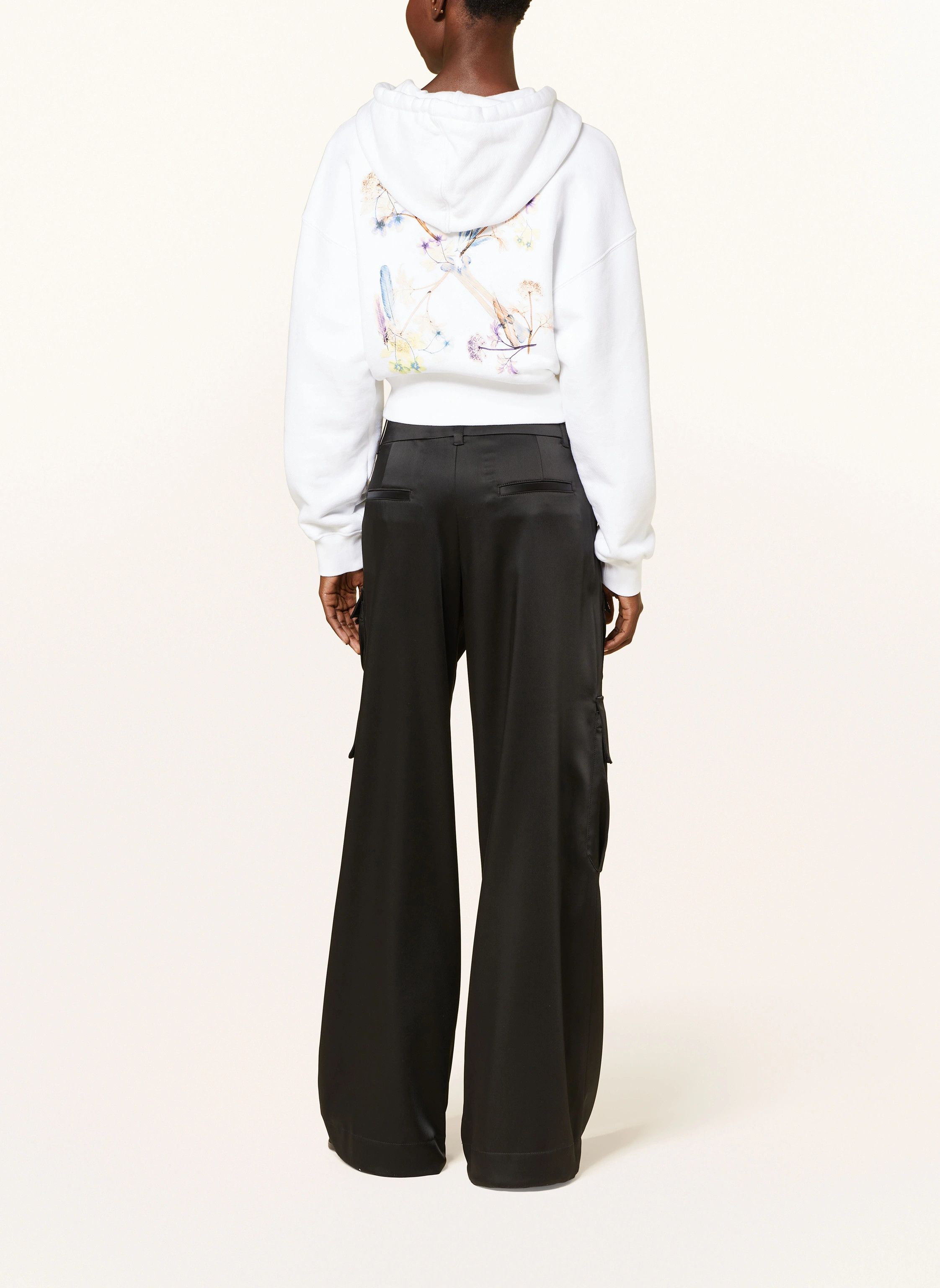 Off-White o1s22i1n0824 X-Ray Arrow Cropped Hoodie in White Size XS / US 0-2 / IT 36-38 - 3 Thumbnail