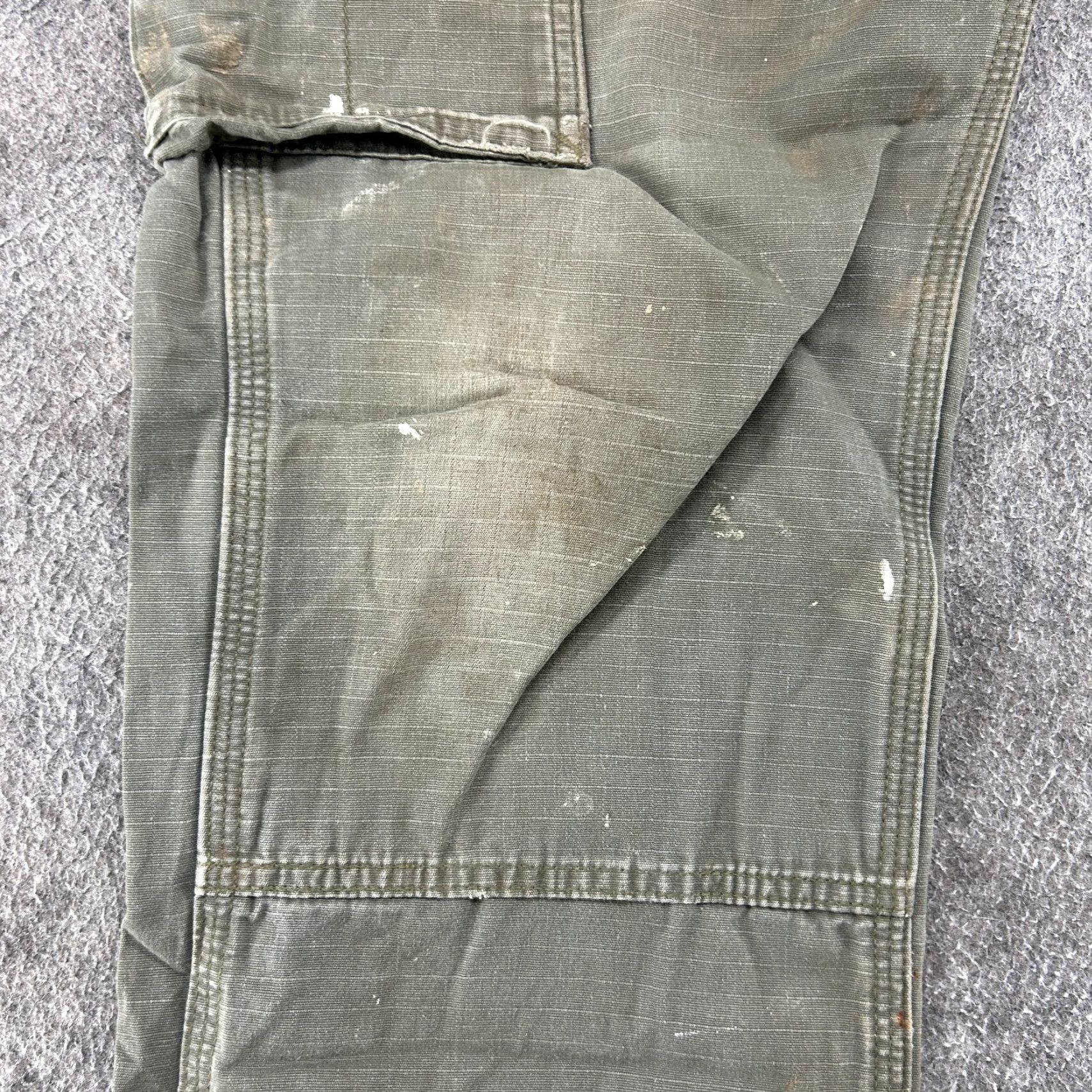 Carhartt VINTAGE Carhartt Pants Mens 34x29 Green Cargo Ripstop Relaxed Workwear Thrashed B342 MOS Size US 34 / EU 50 - 5 Thumbnail