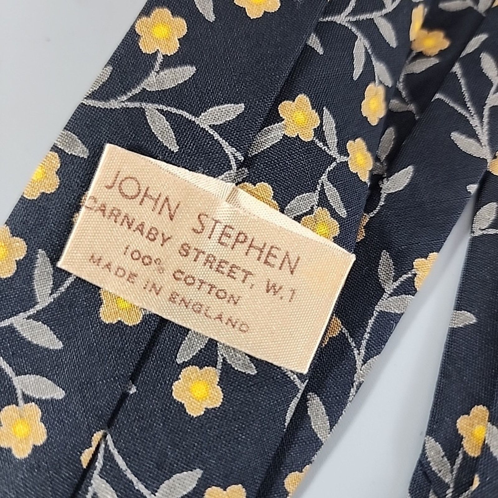 Other Vintage Skinny Tie 49"x2" Flat-End 50s 60s Rockabilly Floral Size ONE SIZE - 3 Thumbnail