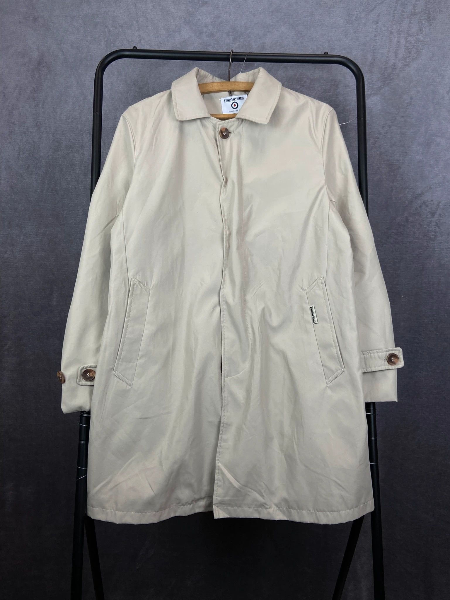 Lambretta Lambretta Women Trench Coat Beige Buttoned Classic L Size L / US 10 / IT 46 - 1 Thumbnail
