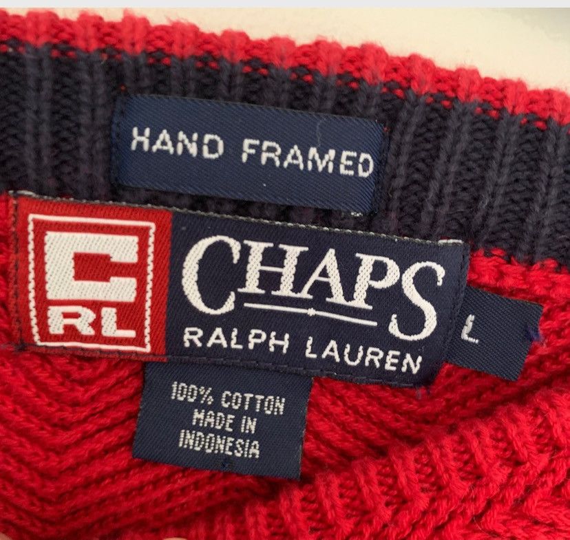 Chaps Ralph Lauren × Designer × Vintage Vintage Ralph Lauren Chaps Cable Knit Size US L / EU 52-54 / 3 - 5 Thumbnail