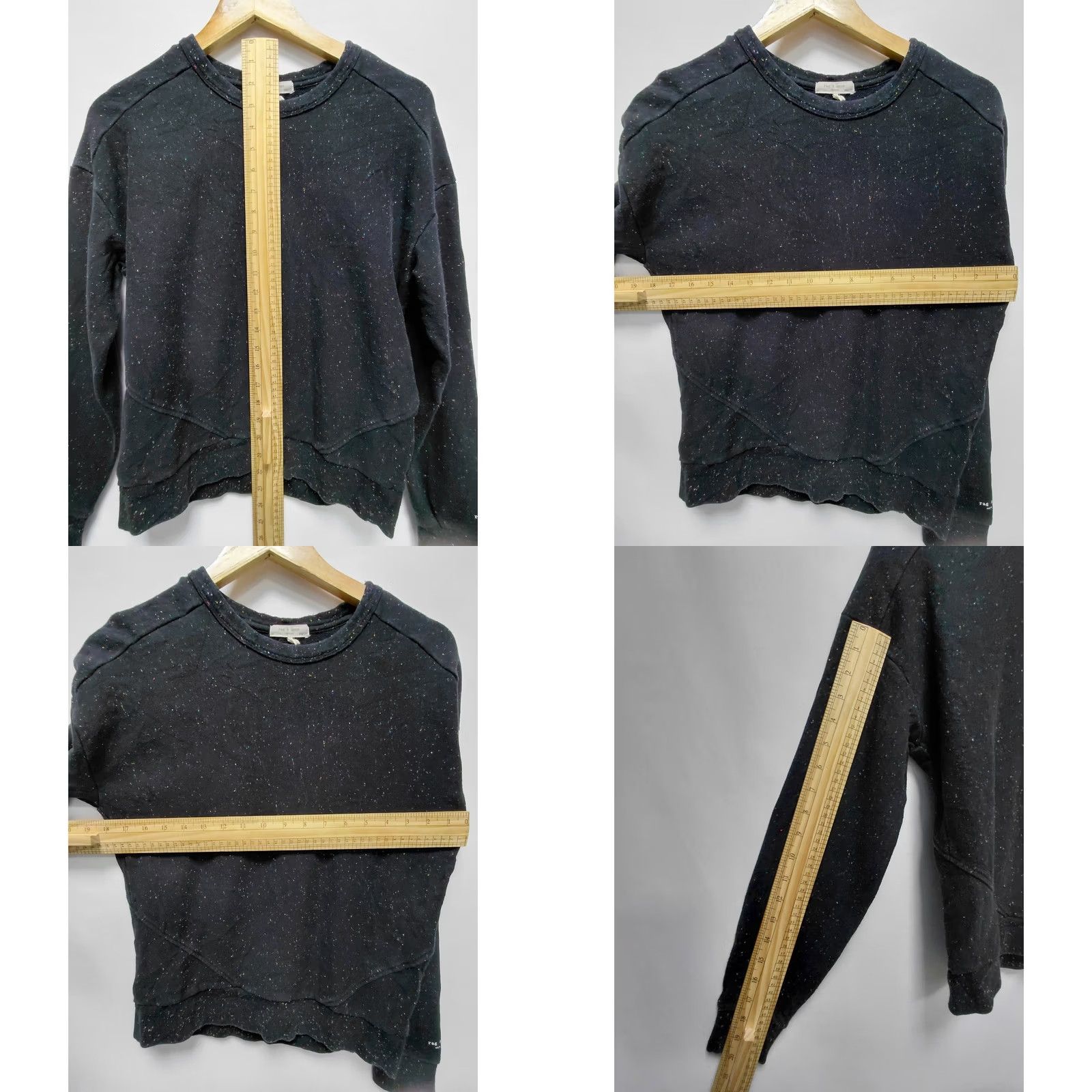 Rag & Bone rag & bone Organic Cotton Sweatshirt Black Speckled Knit Size XXS Size XXS / US 00 / IT 34 - 8 Thumbnail