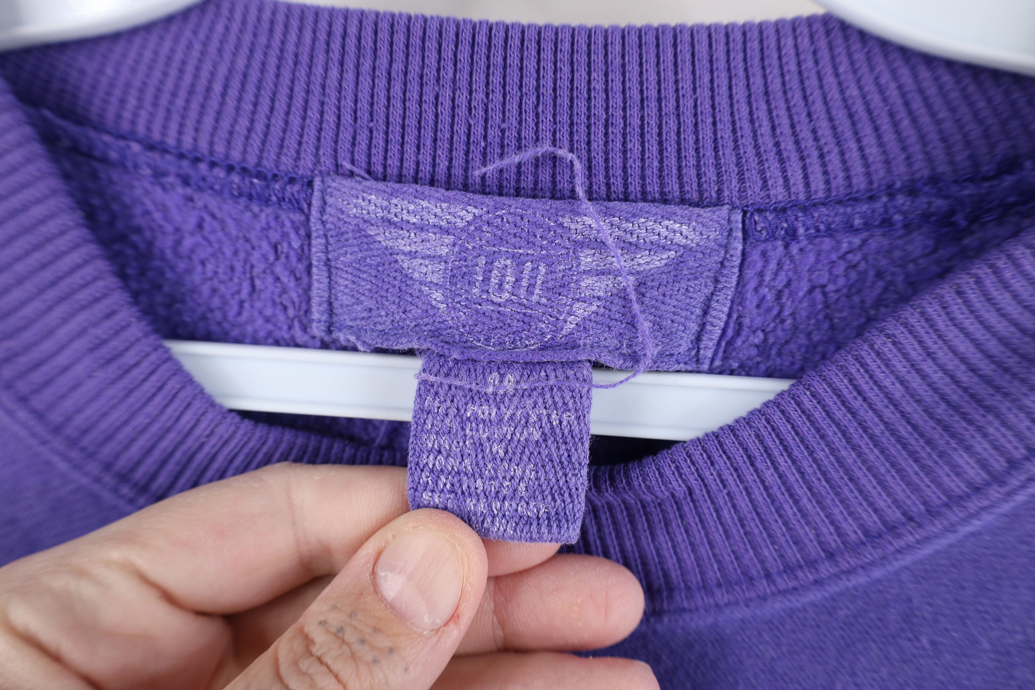 Vintage Vintage 90s IOU Spell Out Football Jersey Sweatshirt Purple Size M / US 6-8 / IT 42-44 - 10 Thumbnail