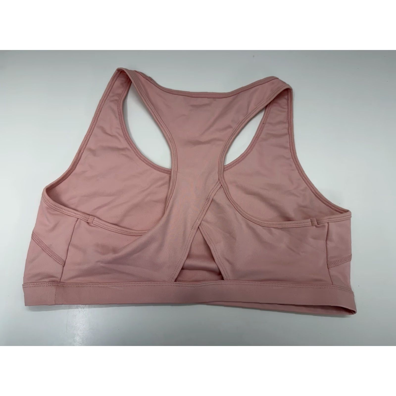 Vintage BCG Womens Sports Bra Size XL Low Support Pink Racerback Pullover Unpadded Size ONE SIZE - 4 Thumbnail
