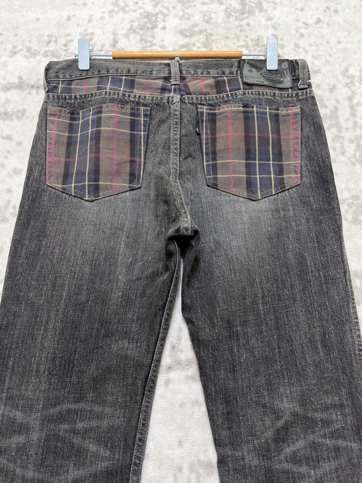 Japanese Brand Vintage WWL EVERYDAY Tartan Checked Zipper Ankle Denim Pant Size US 31 - 9 Thumbnail