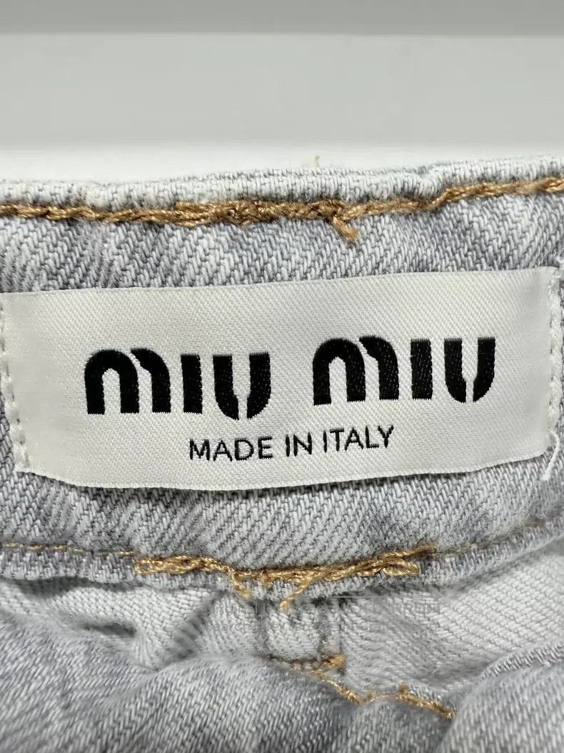 Miu Miu Miu Miu 24 Rhinestone grey jeans Size 24" / US 00 / IT 34 - 3 Thumbnail