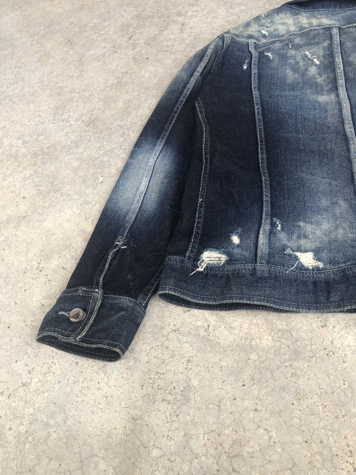If Six Was Nine Japanese Fuga Distressed Denim Size US M / EU 48-50 / 2 - 19 Thumbnail