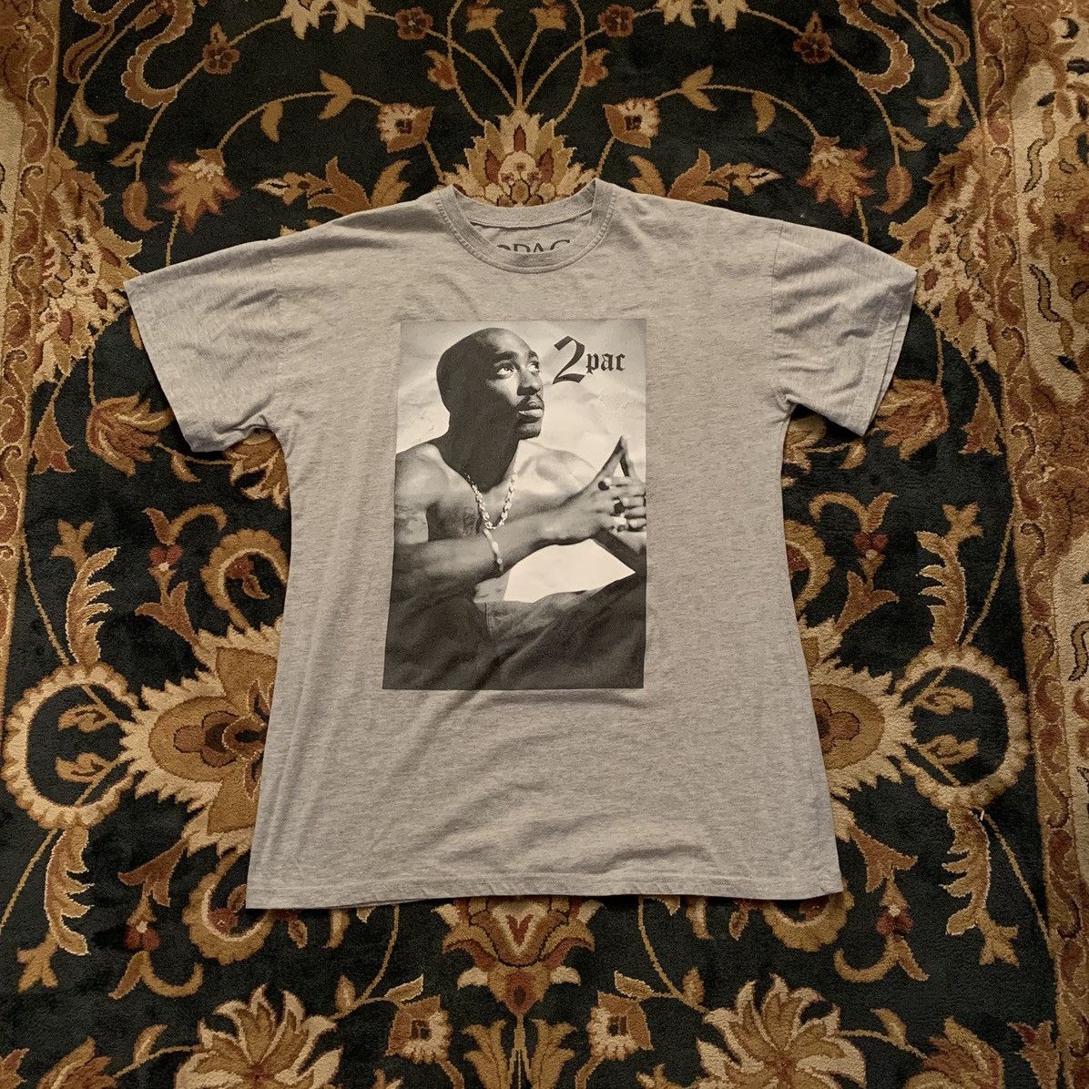 Rap Tees Vintage Y2K 2Pac Greyscale Photo Rap T-Shirt Streetwear Size US S / EU 44-46 / 1 - 1 Thumbnail