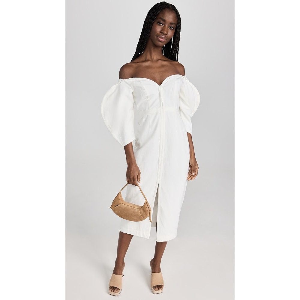 Mara Hoffman Mara Hoffman Leonara puff sleeve midi dress white size 00 Size XXS / US 00 / IT 34 - 13 Thumbnail