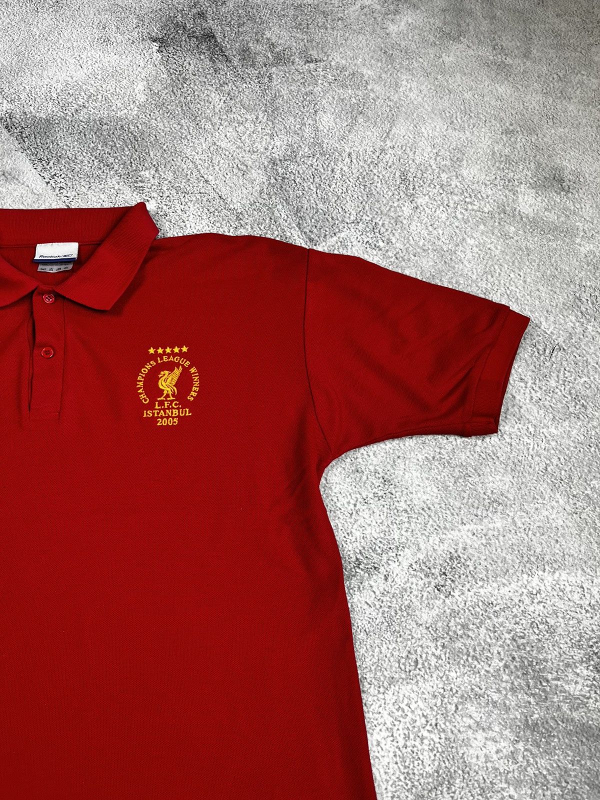 Vintage Liverpool FC Champions League Istanbul 2005 Reebok Polo Size US M / EU 48-50 / 2 - 2 Thumbnail