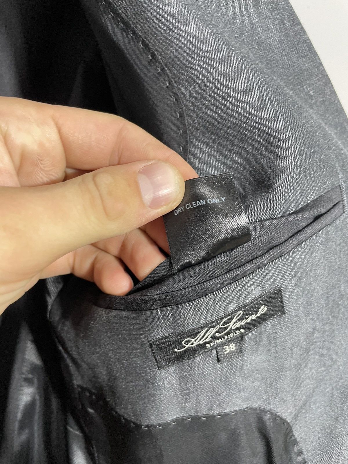 Allsaints All Saints Spitalfields dark graphite blazer size 38 Size XS / US 0-2 / IT 36-38 - 12 Thumbnail
