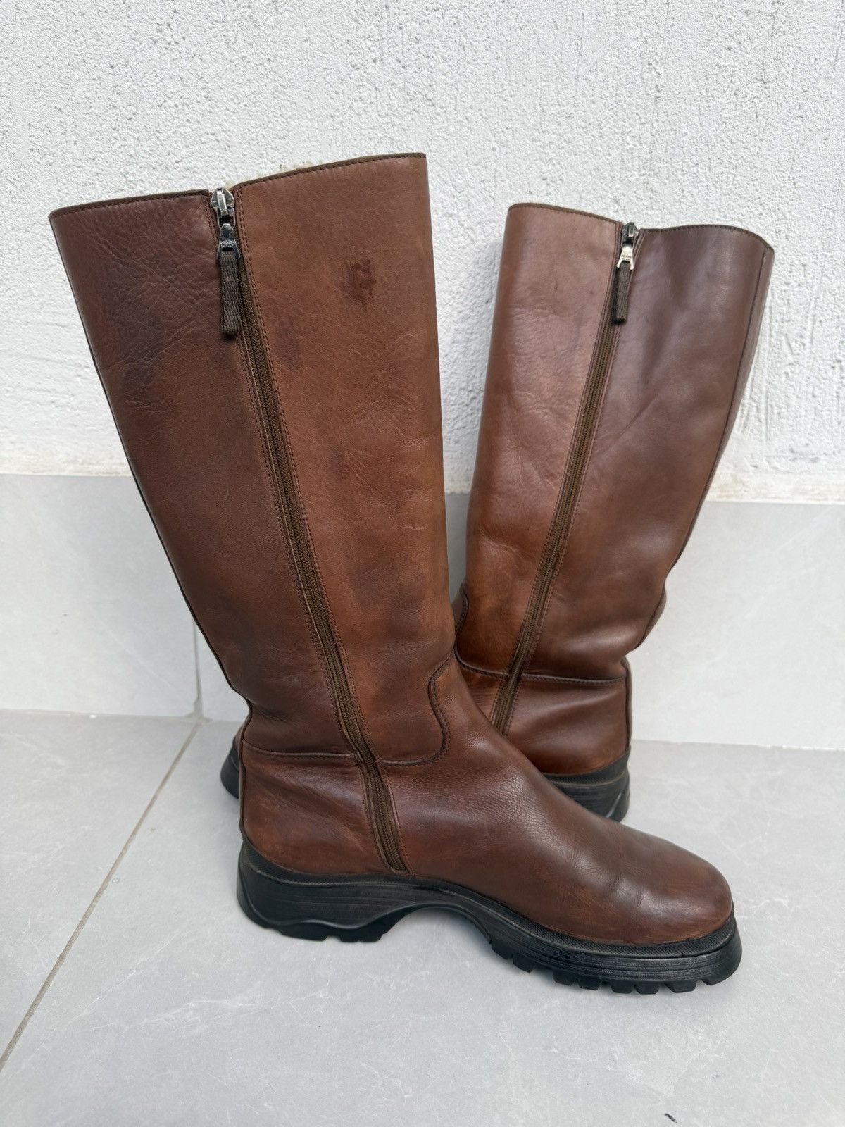 Prada ❤️🔥Rare lug sole boots Size US 8 / IT 38 - 15 Thumbnail