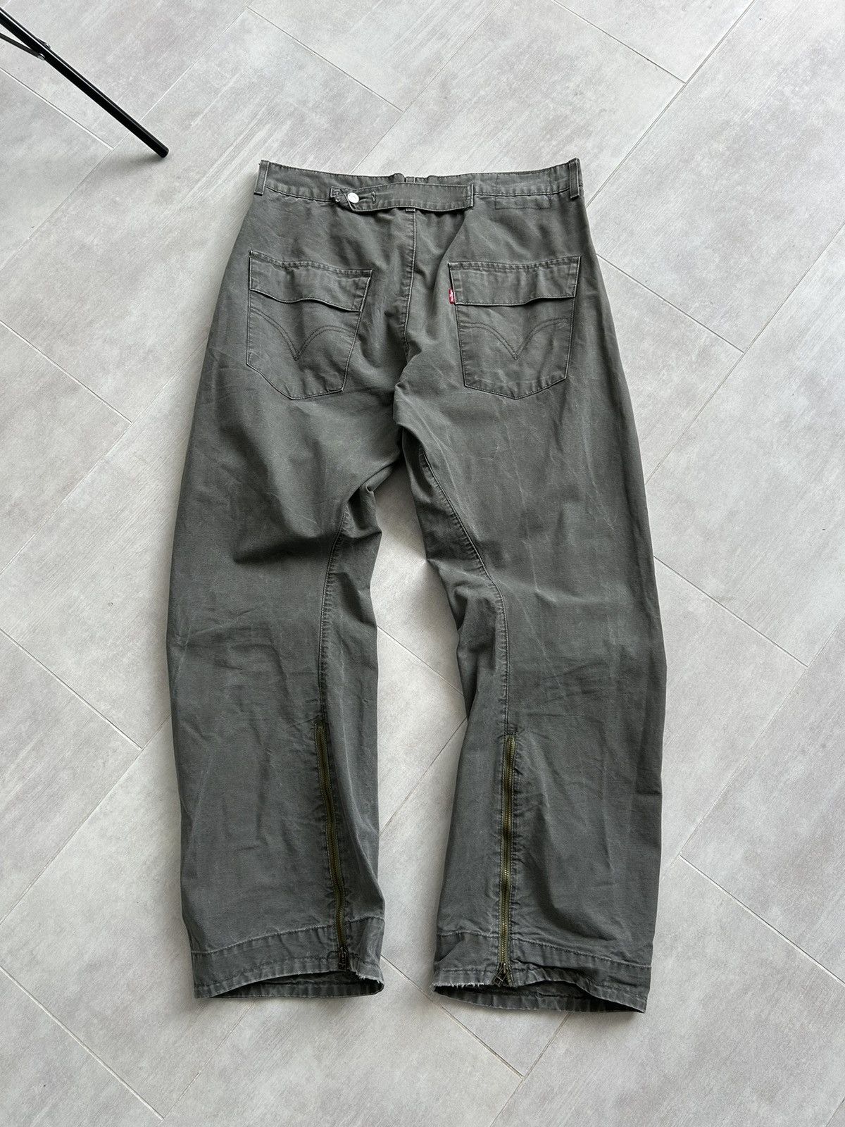 Levi's Levi’s Engineered Jeans Gray Wide Leg Zip Hem Pants W34 L34 Size US 34 / EU 50 - 6 Thumbnail