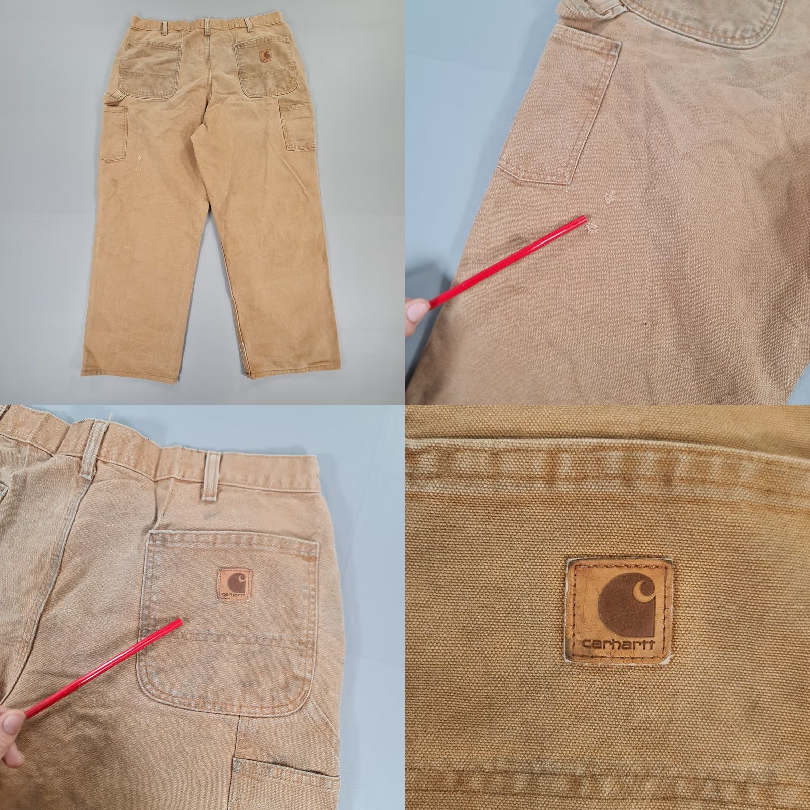 Carhartt Carhartt Mens Trousers Canvas Brown W38 L29 Carpenter Fit Dungaree Pants B11 BRN Size US 38 / EU 54 - 8 Thumbnail