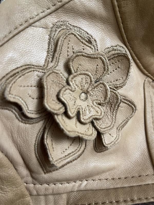 Pinko Tan genuine leather jacket brand PINKO IT sz 40 / sz S Size S / US 4 / IT 40 - 8 Thumbnail