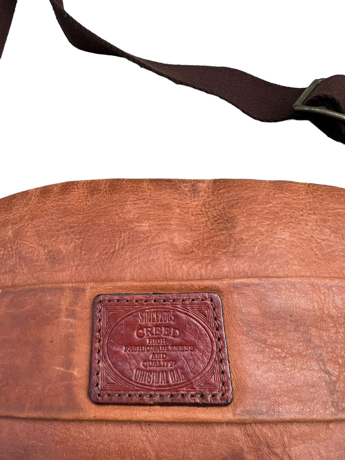 Leather Creed Japan Stains Patina Leather Chest Bag Size ONE SIZE - 12 Thumbnail
