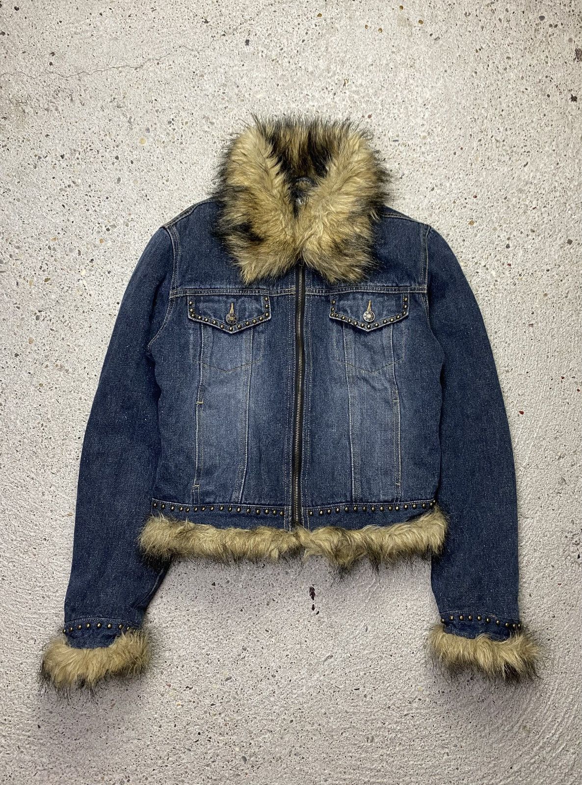 Japanese Brand Vintage faux fur denim jeans jacket if six was nine japan Size S / US 4 / IT 40 - 1 Thumbnail