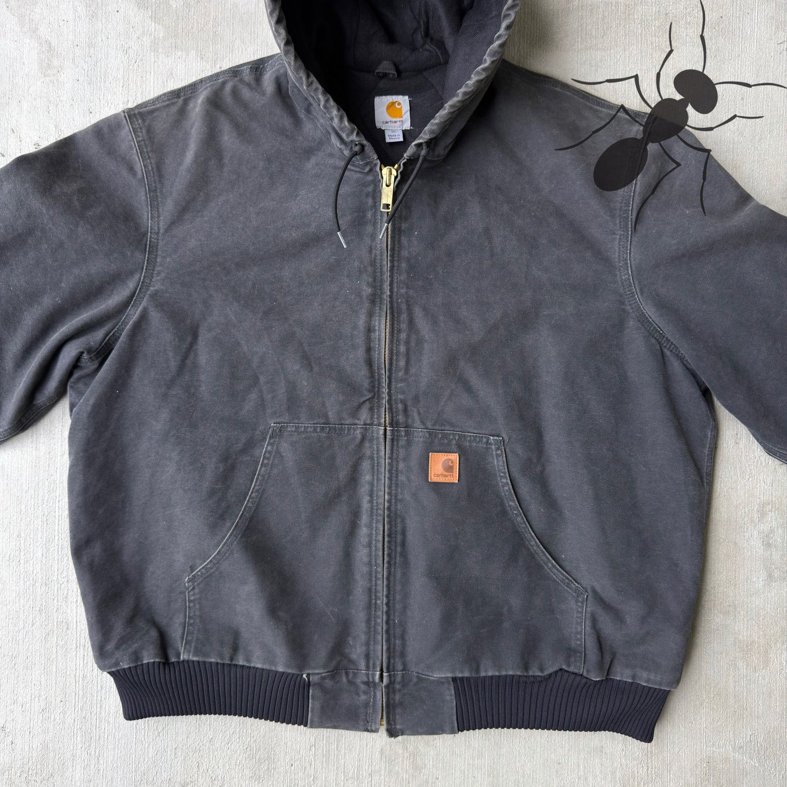 Carhartt × Vintage Carhartt J130 black hooded work wear jacket Size US XL / EU 56 / 4 - 3 Thumbnail