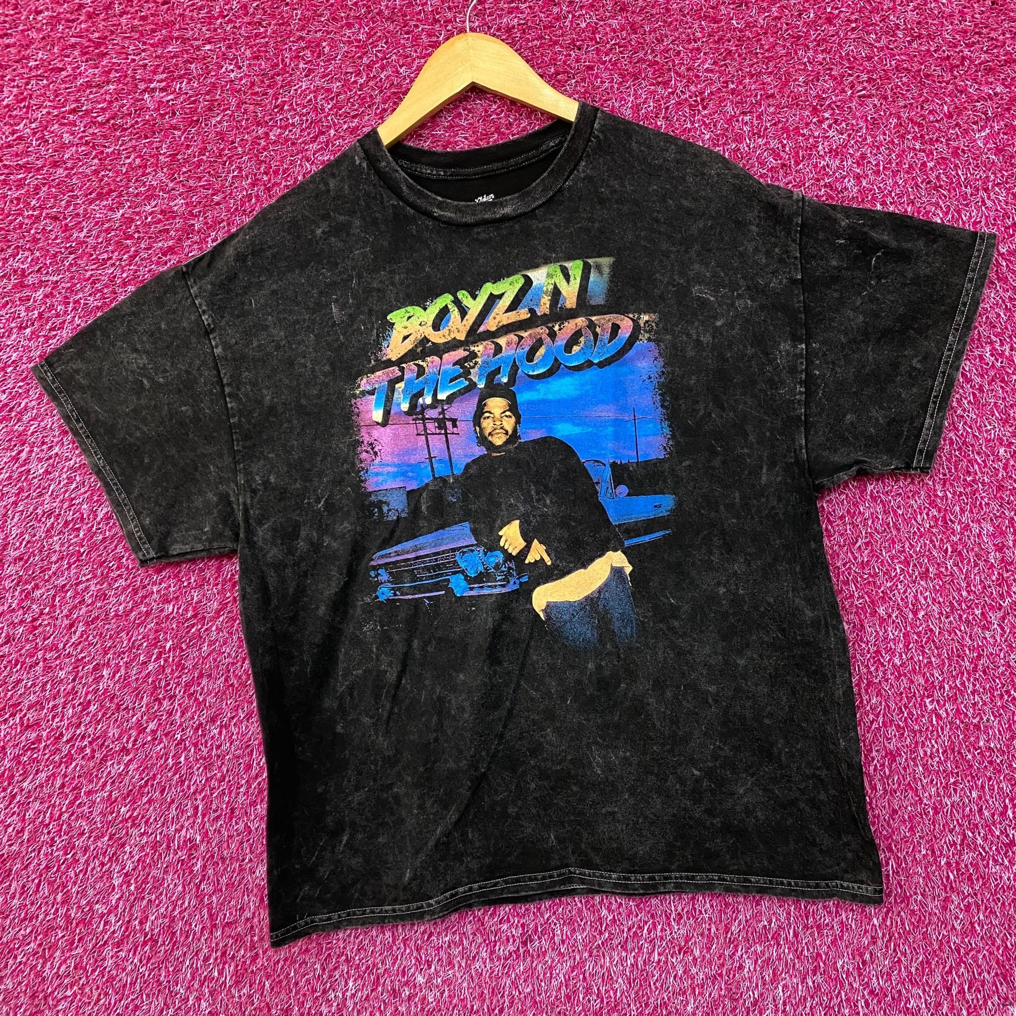 Band Tees Boyz In The Hood Ice Cube Mineral Wash T-Shirt Large Size US L / EU 52-54 / 3 - 3 Thumbnail