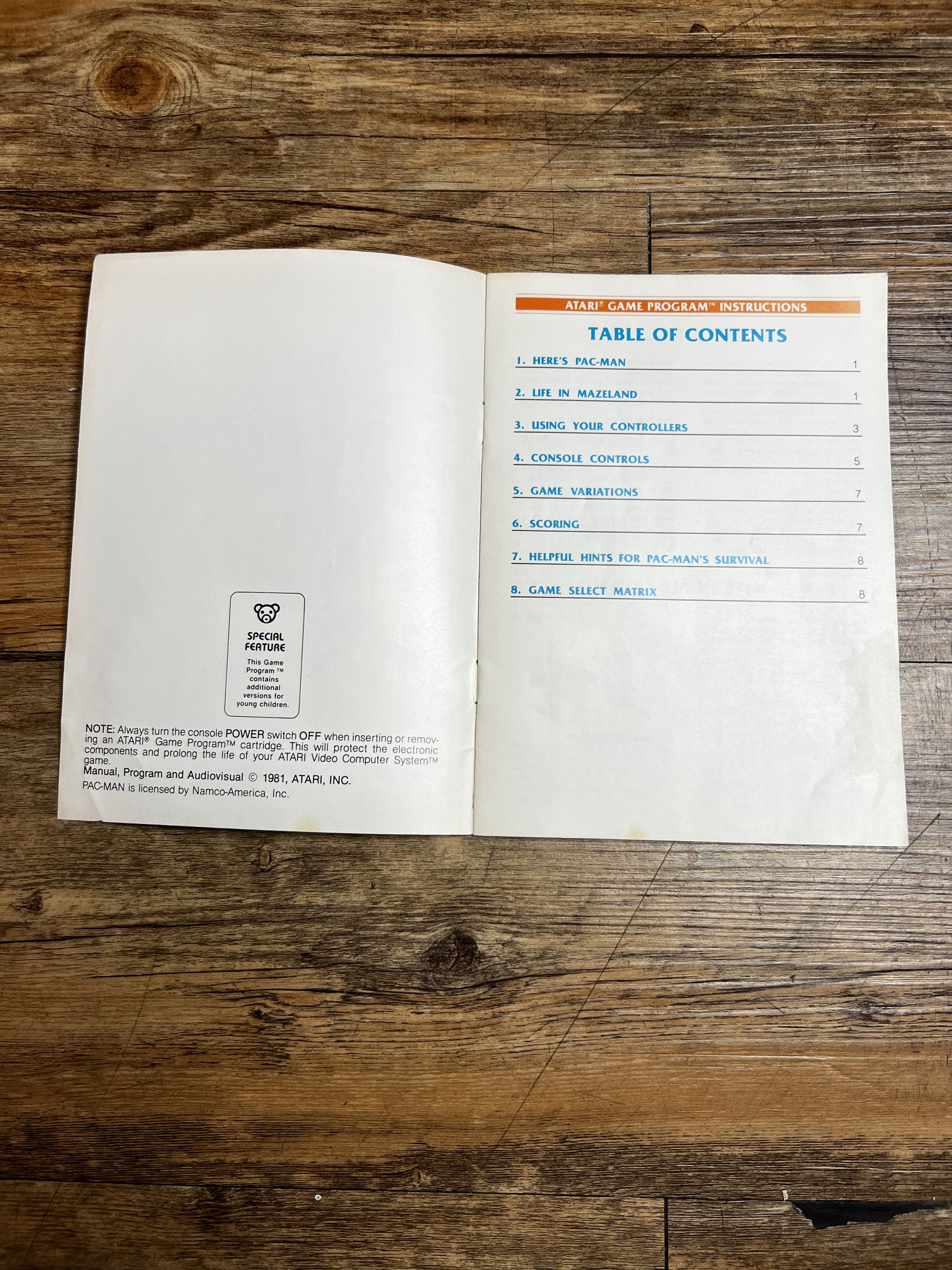 Vintage Vintage 1981 Pac-Man Atari Video Game Program Instructions Size ONE SIZE - 2 Thumbnail
