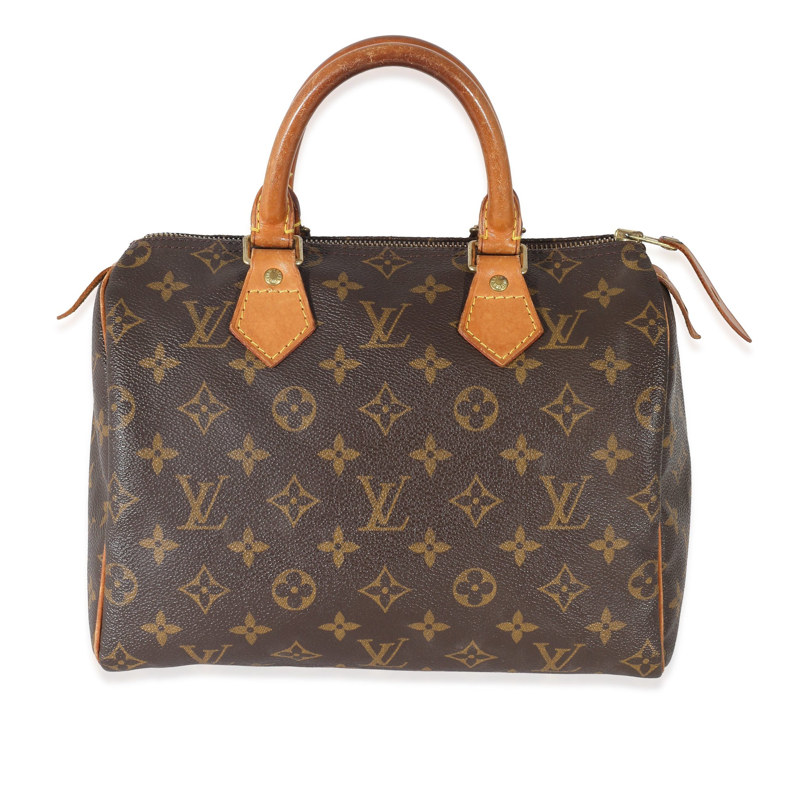 image of Louis Vuitton Monogram Canvas Speedy 25 in Brown, Women's