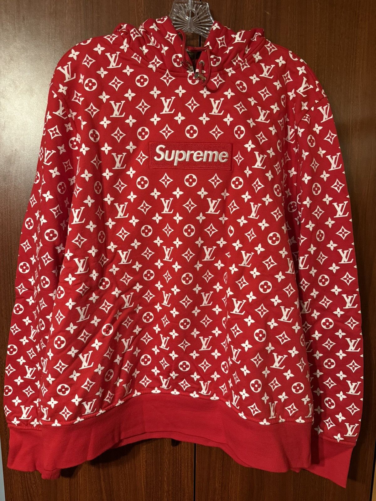 Louis Vuitton × Supreme Supreme x Louis Vuitton Box Logo Hooded Sweatshirt Size US XXL / EU 58 / 5 - 1 Thumbnail