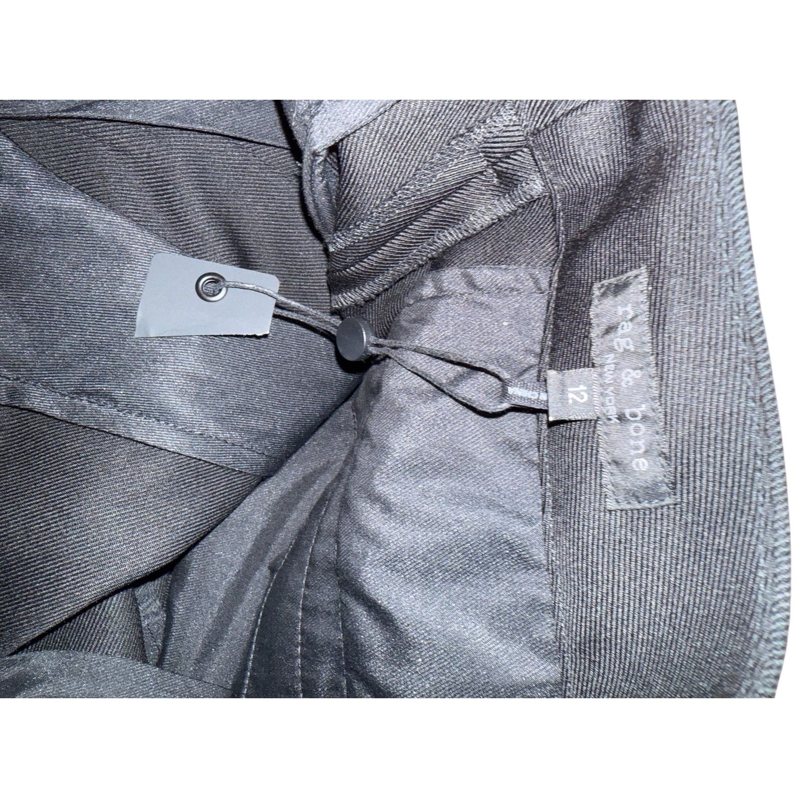 Rag & Bone Rag & Bone Shelly Wide Leg Wool Pant Black 12 Size 34" / US 12 / IT 48 - 7 Thumbnail